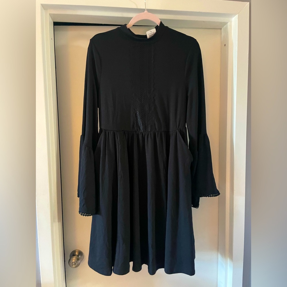 Jersey Mock neck skater dress